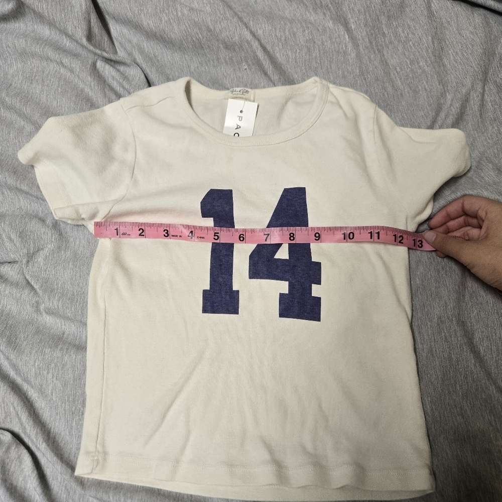 John Galt Blue 14 Baby Tee - Picture 3 of 5